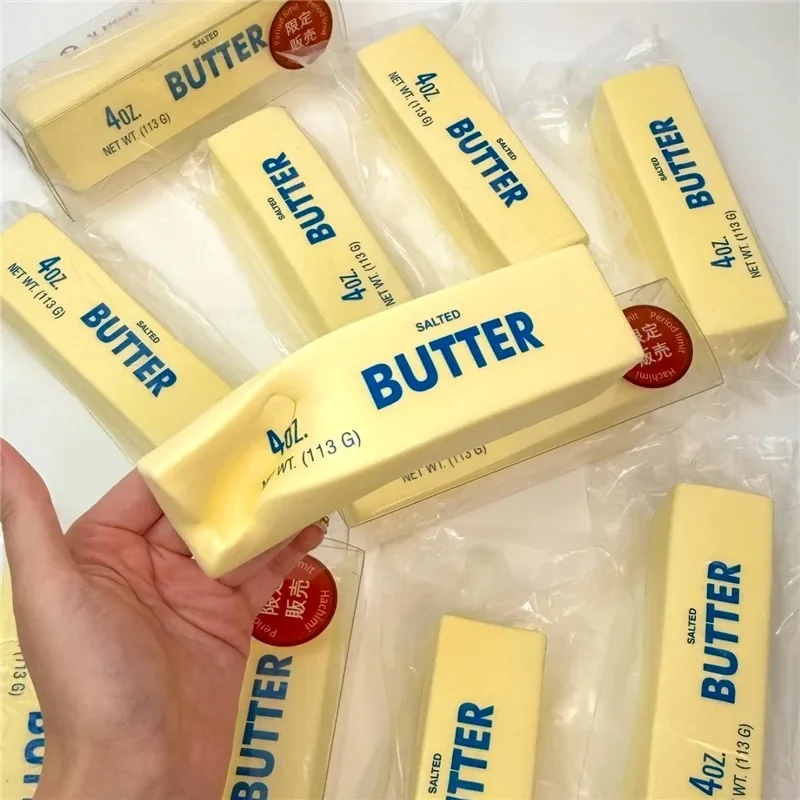2026 Neues Weiches Butter-Squishy-Spielzeug, 1-5 Stück Niedliche Erdbeer-Butterriegel Stressabbau-Spielzeug, Dehnbares & Quetschbares Sicheres TPR-Material – Detail 6