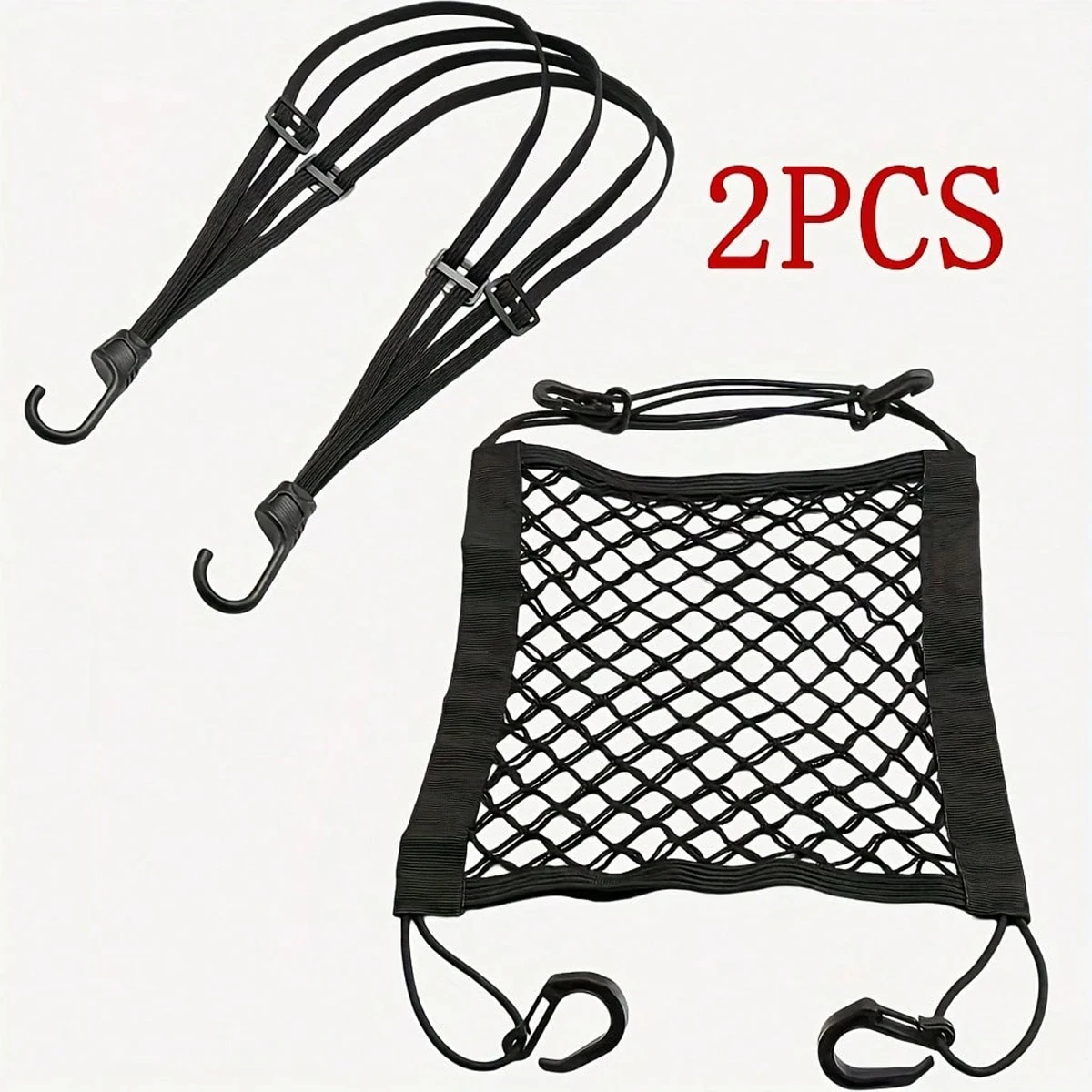 Motorrad Elastisches Gepäcknetz Aufbewahrungstasche Helm Gepäck Befestigungsriemen Haken Organizer Moto Rücksitz Gepäcknetz Zubehör – Detail 3
