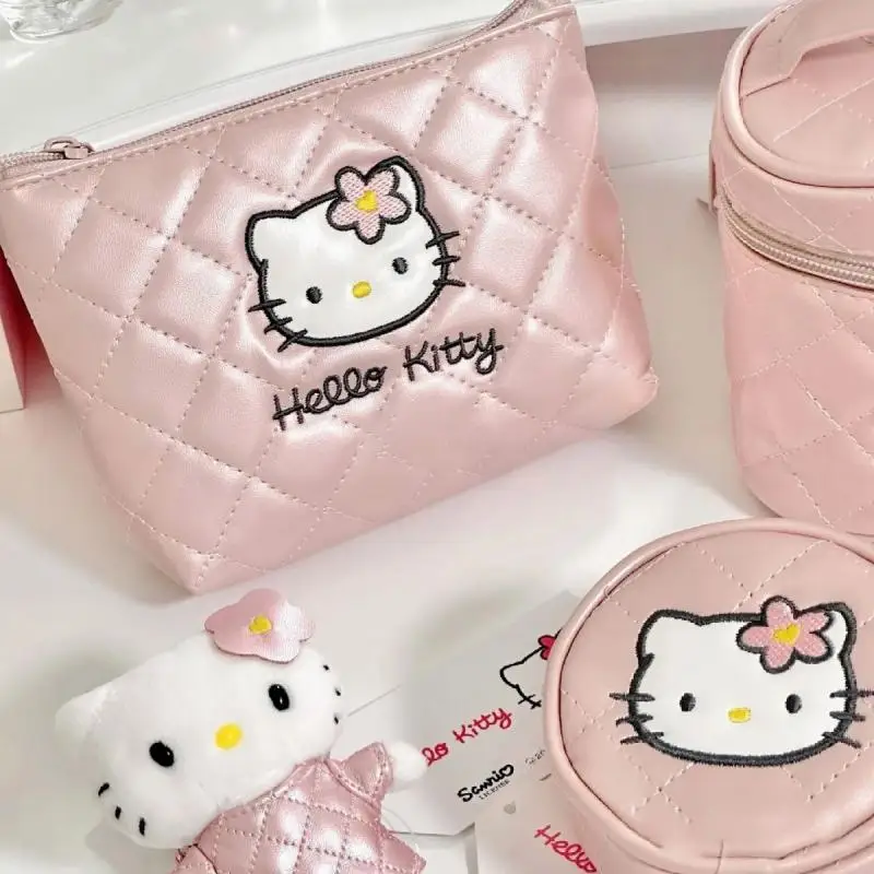 Hello Kitty 50-летие кошелек для монет, компактный держатель для карт с застежкой-молнией, водонепроницаемый тканевый милый мини-кошелек для женщин и девочек, подарок
