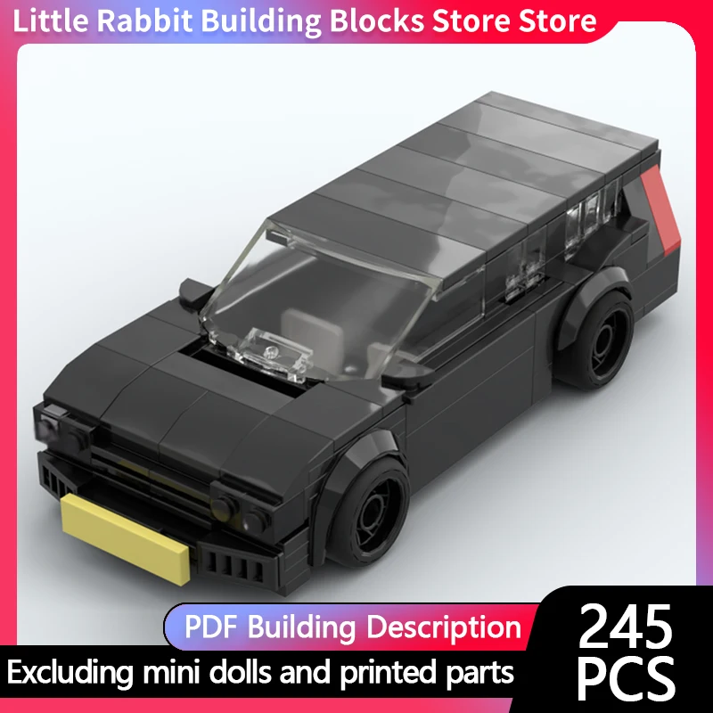 City Car Model MOC Building Bricks High-Performance Station Wagon Modular Technology Children Holiday Gifts Assemble Toys Suit