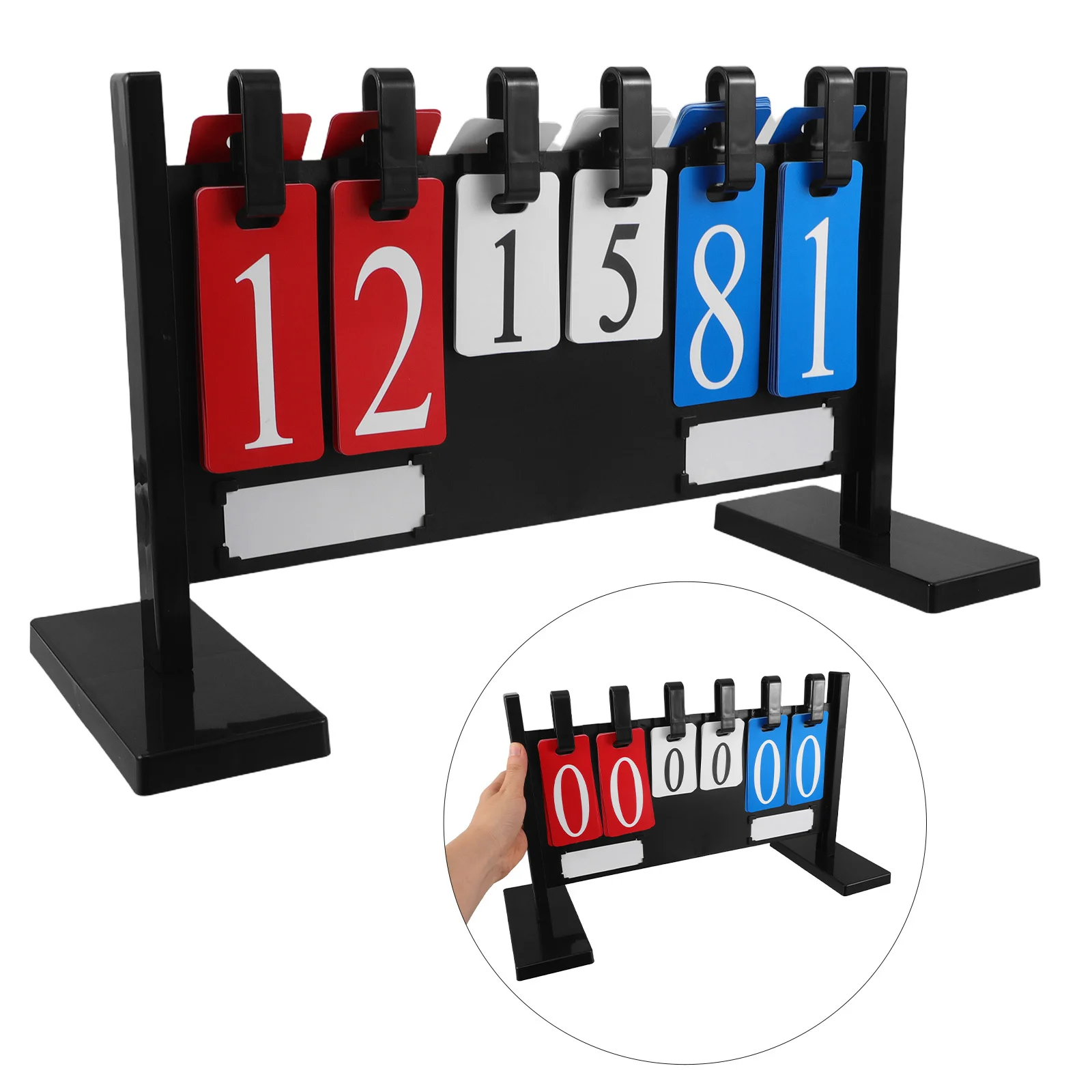 

Portable Tabletop Scoreboard Multifunctional Flip Design For Basketball Soccer Volleyball Tennis Baseball Sports
