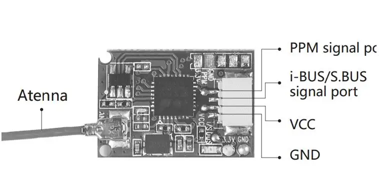 Mini ricevitore Flysky FS-A8S 2.4G 8CH con PPM i-BUS SBUS compatibile FS-gt5 FS-i6 i6S FS-i6x per RC Qaudcopter FPV Racing Drone