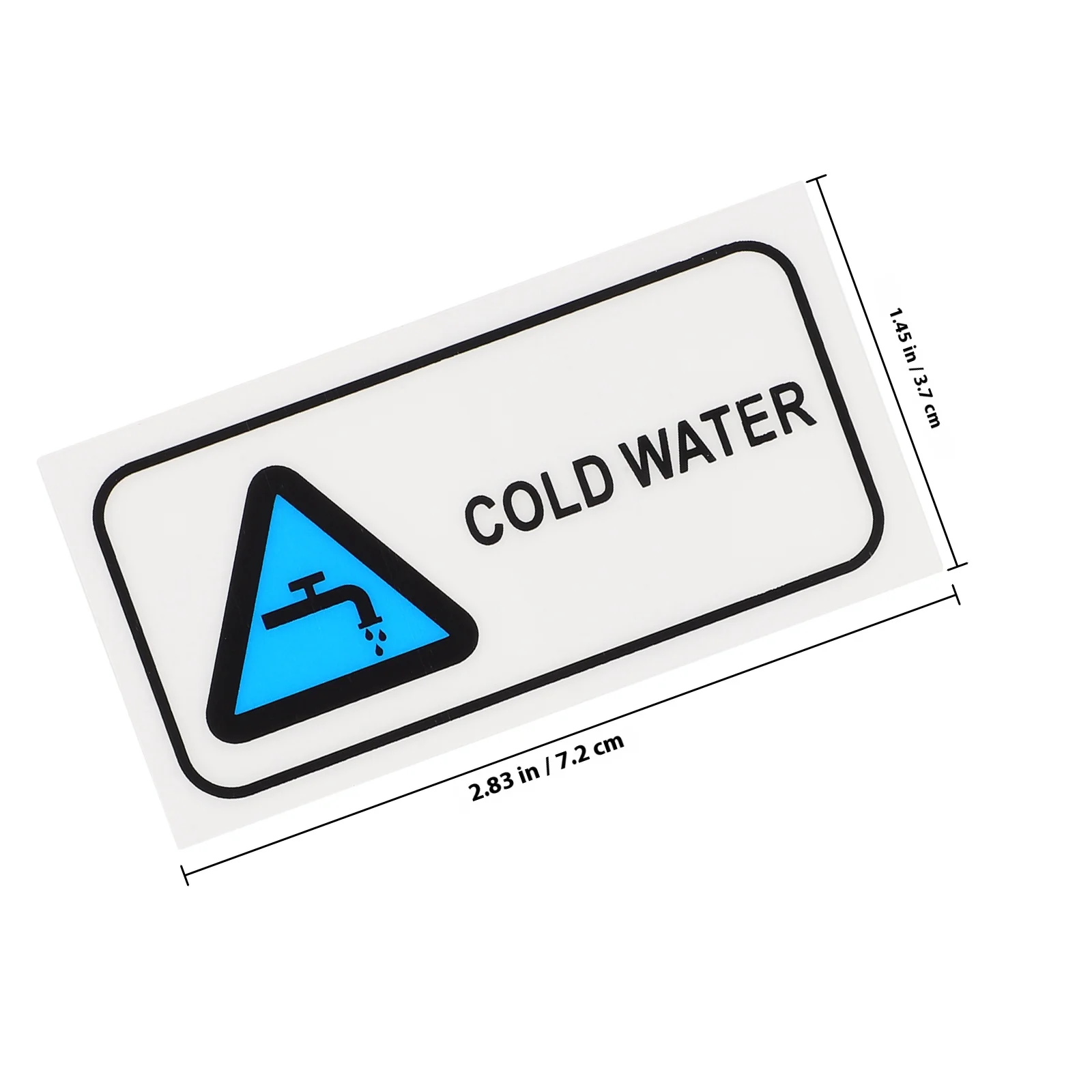 Cold Water Sticker Label Adhesive Waterproof Identification For Pipes Kitchen Bathroom Shower Sinks Industrial Home School Use