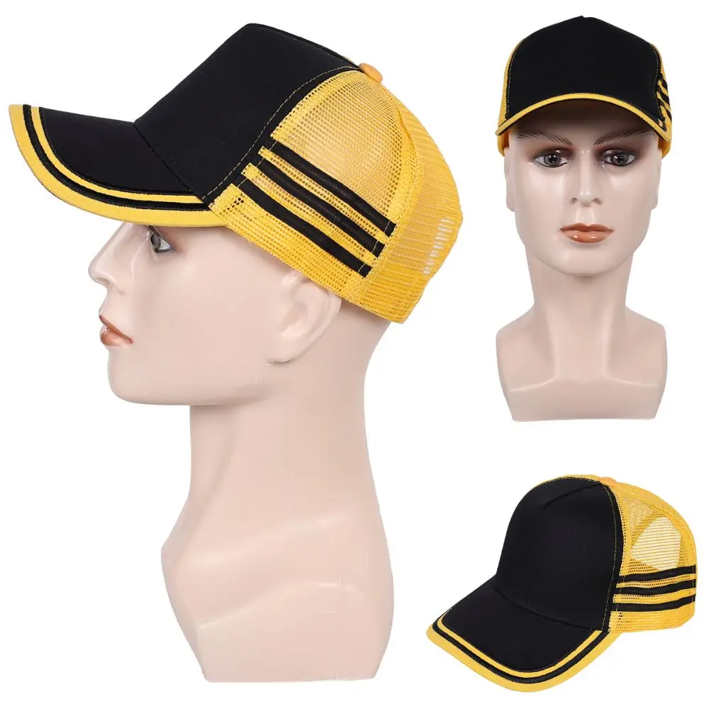 Strange Dustin Henderson Cosplay gorra de béisbol amarilla para adultos niños gorra Casual accesorios de juego de rol accesorios de disfraz de Halloween