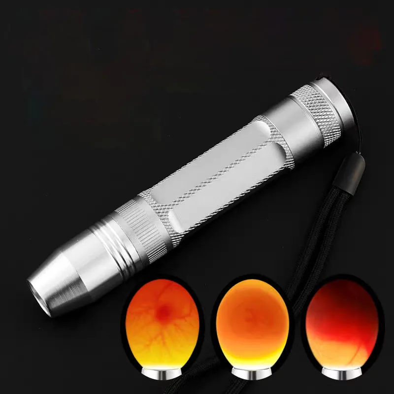 Bright Incubator Eggtester Egg Cold white LED flashlight lighting Candling Lamp Jewelry jade glare Torches jade Incubation tools