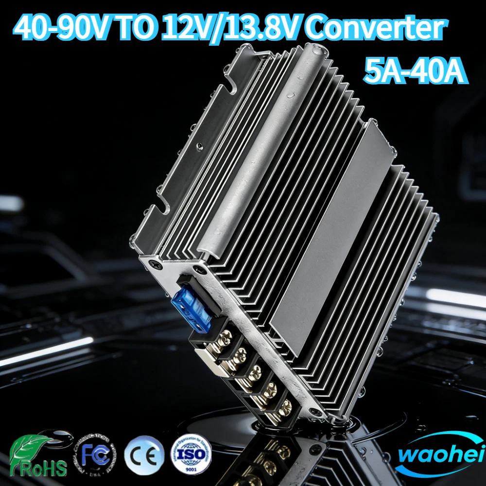 

40-90V TO 12V 13.8V 20A DC DC Step Down Converter 5A-40A Regulator Stabilizer Reducer Module Output Power Supply Module for Car