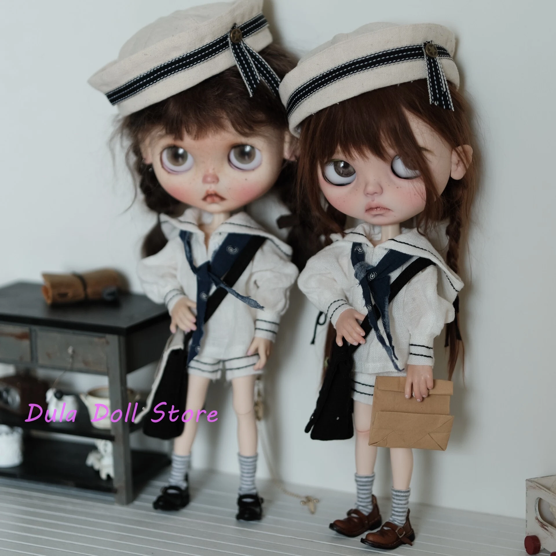 

Dula Doll Clothes 2026 Sailor Wind Costume Set for Blythe Landoudou Landazz ob24 ob22 Azone Licca ICY Doll