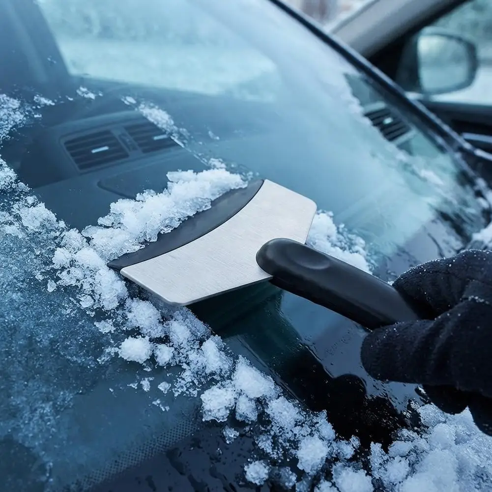 Durable Car Ice Scraper Snow Removal Shovel Windshield Glass Defrost Removal Automotive Winter Stainless Steel Car Accessories