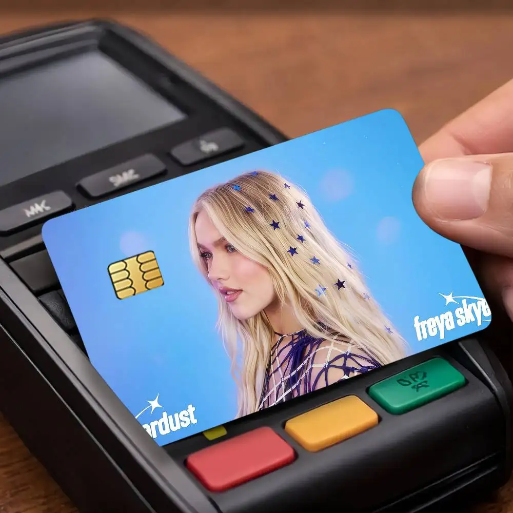 Singer F-Freya Skye Stardust Credit Card Public Transportation Cards Protective Sticker Waterproof Card Face Decoration 4PCS