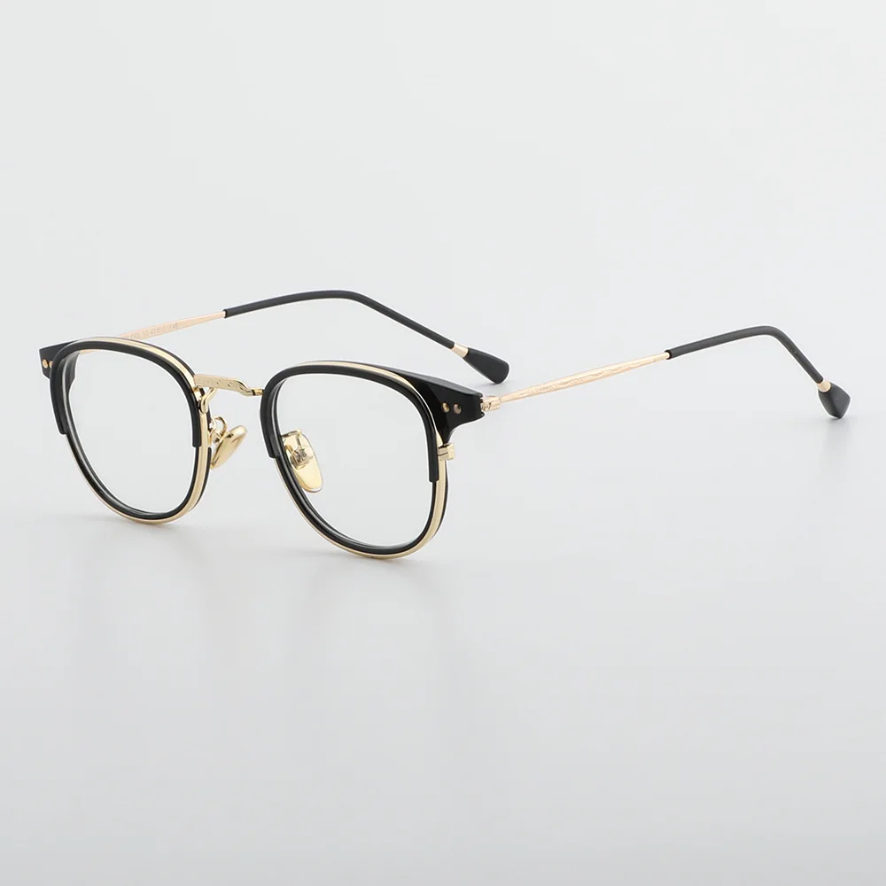 Alloy Vintage Square Eyeglasses Frame Men Women Black Tortoise Anti Blue Light Reading Glasses Optical Prescription Spectacles