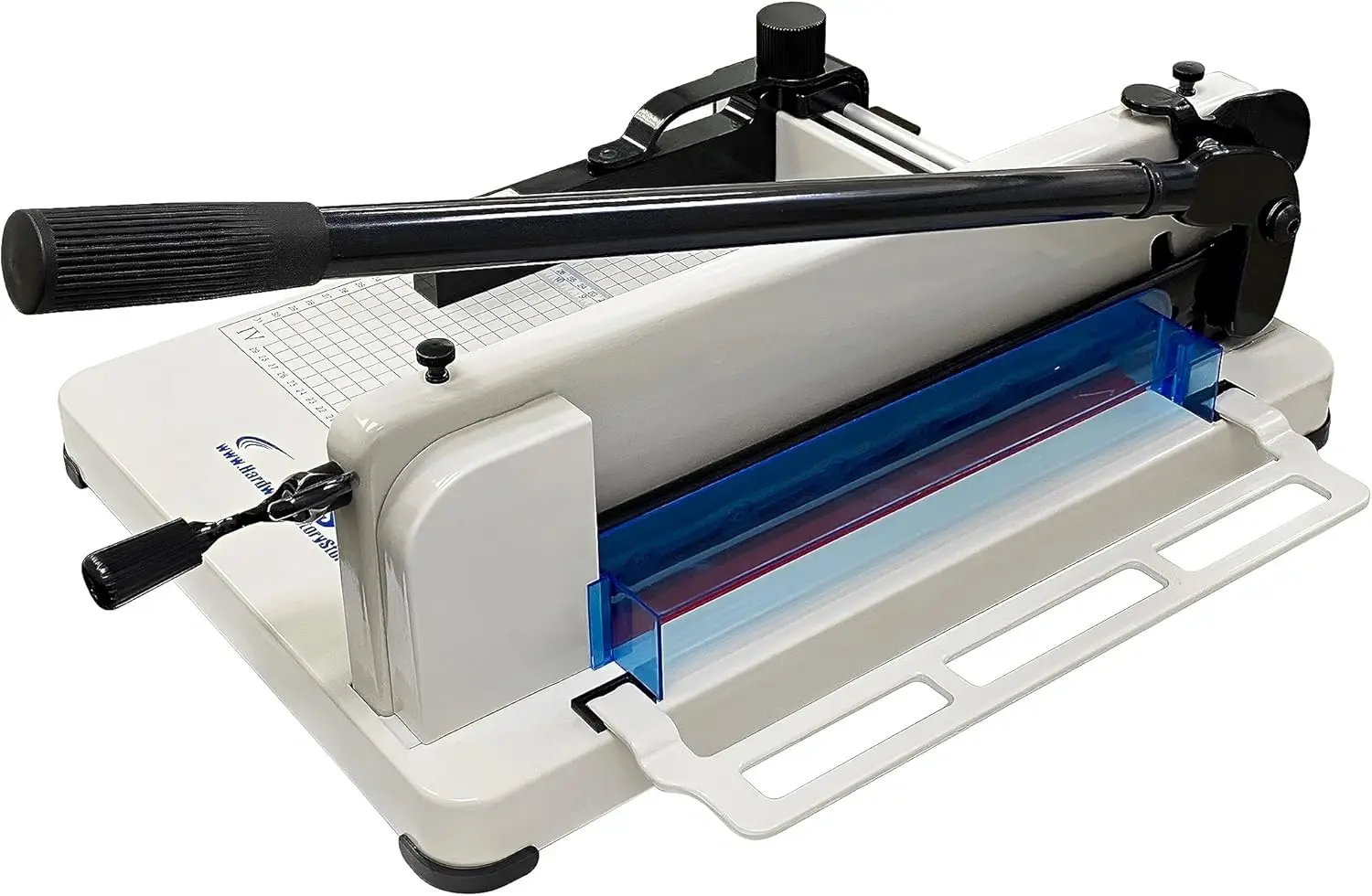 

Heavy Duty Guillotine Paper Cutter with 400 Sheet Capacity, Solid Steel Construction for A4-12'' Paper