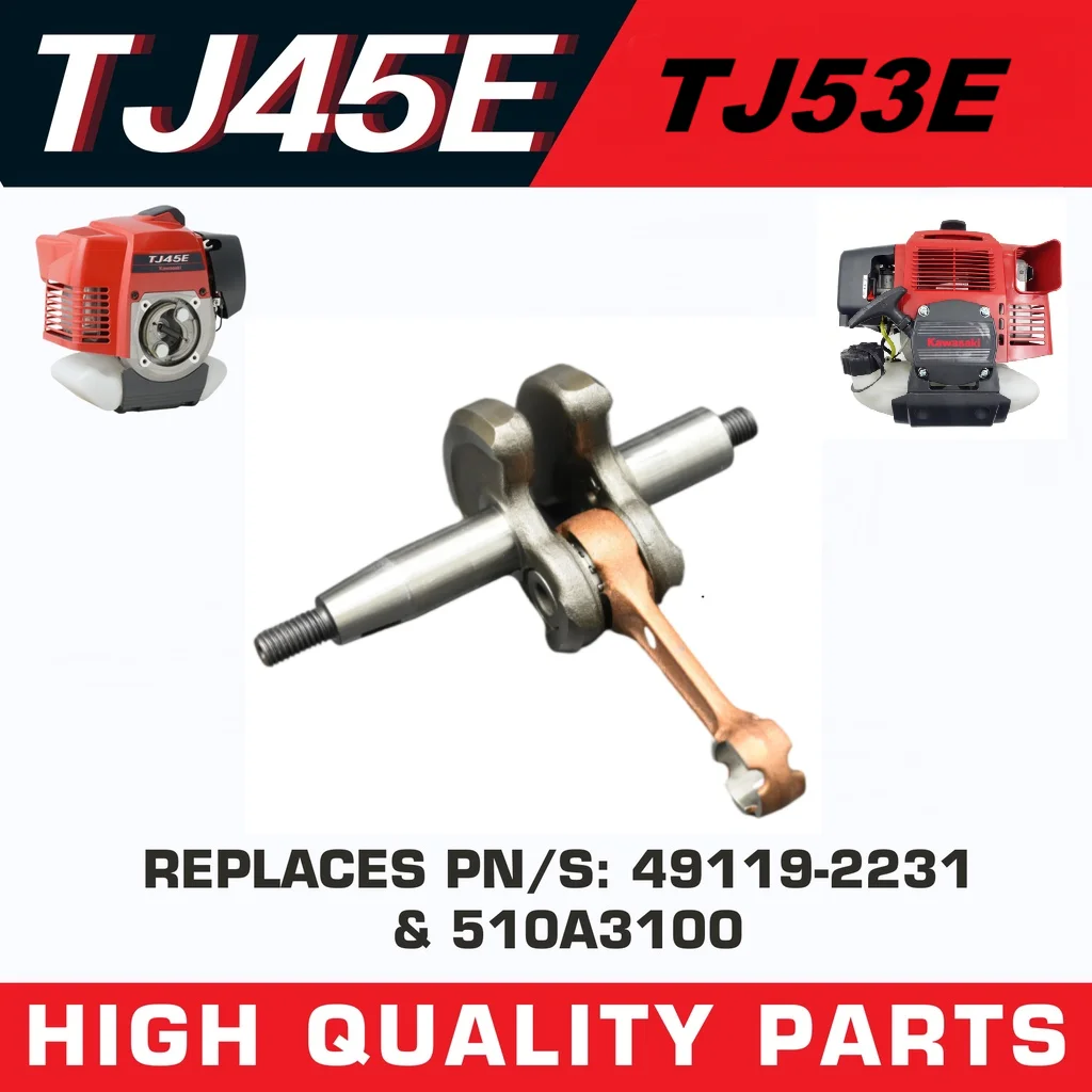 

TJ45 Crankshaft Assembly Fit for Kawasaki TJ45E Engine Brush Cutter Trimmer Hole Digger Drill Crank shaft