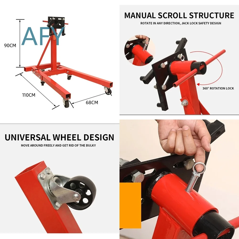 Universal Engine Flip Bracket for HWD-613 Rotating Workbench Heavy Duty Automotive Repair Stand Thickened Gearbox Mounting