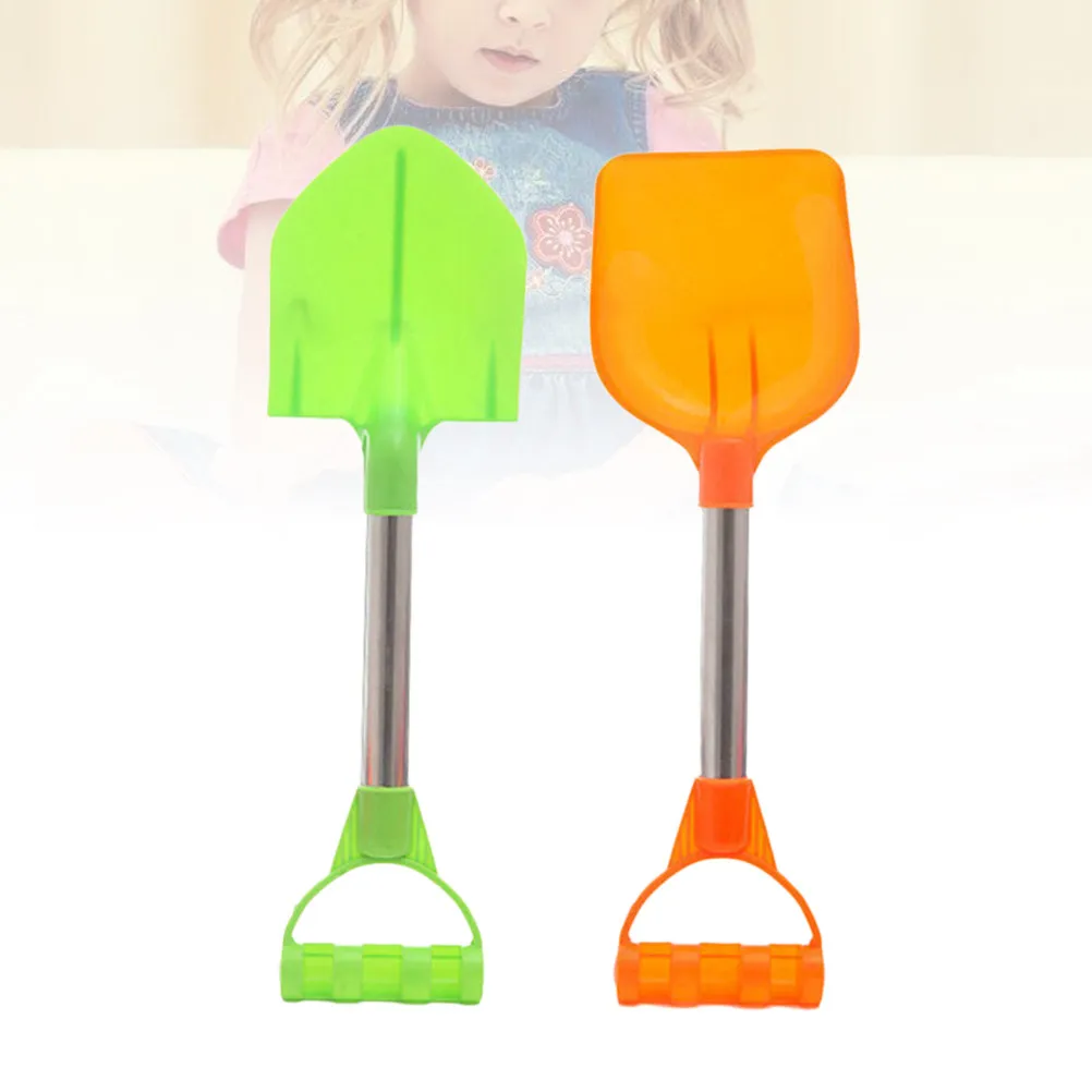 2Pcs Small Size Sand Shovels for Toddlers Lightweight Safe Premium Plastic Beach Sand Play Tool for Sandbox Backyard