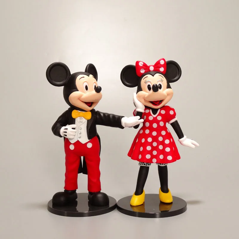 Cartoon Anime Mickey Minnie Cute Toy Doll PVC Statue Children Birthday Model Decoration Gift view 3
