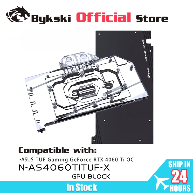 Bykski GPU Block Use for ASUS TUF Gaming RTX 4060 Ti OC /ROG Strix RTX4060Ti 08G GAMING Video Card Water Cooling N-AS4060TITUF-X