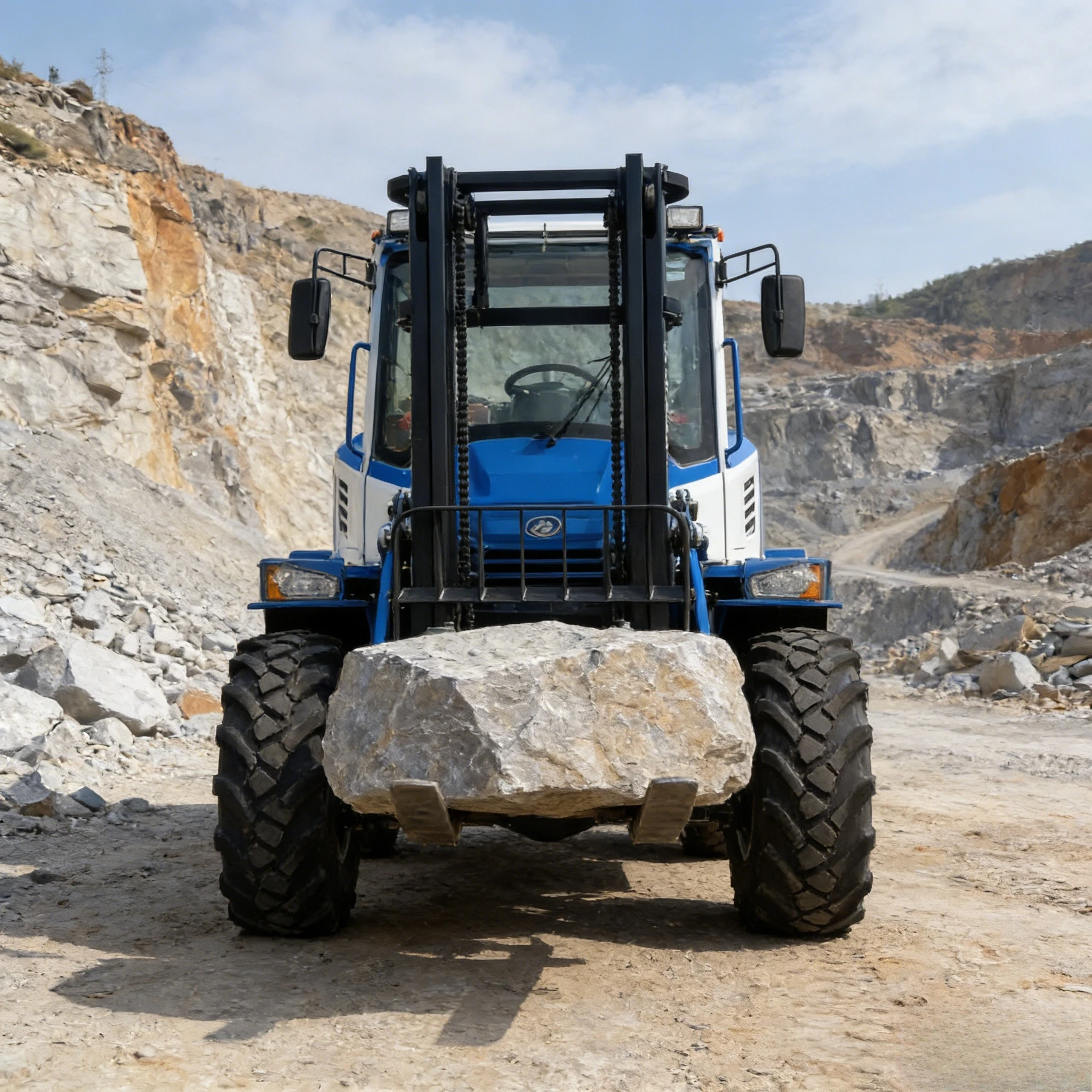 EPA EA Standards Compliant 3.5t Articulated Off Road Forklift 4WD Diesel Hydraulic Small Turning Radius for All Rough Terrains