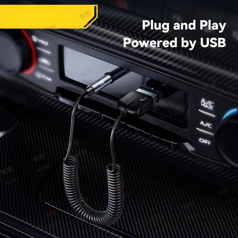 L+ Essager Bluetooth 5.0 for Aux Adapter USB to 3.5mm Jack Car Audio Stereo Receiver