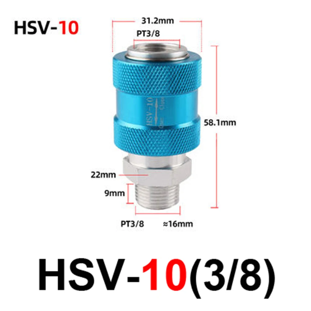 HSV-06 HSV-08 HSV-10 HSV-15 Pneumatic Hand Slide Valve Flow Control Manual Switch One-way Valve For Large Effective Flow Area