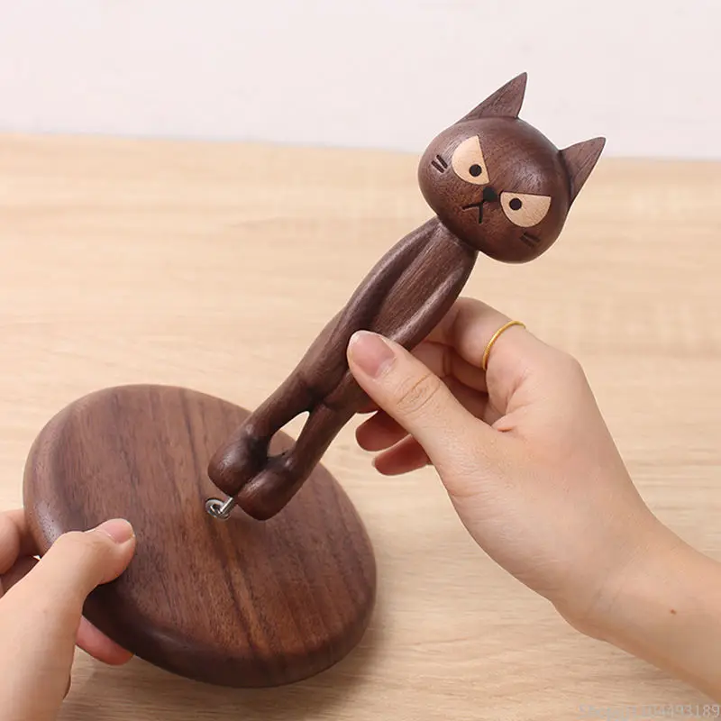 

Meow Tissue Tower - No-Drill Walnut Holder for Kitchen & Bath