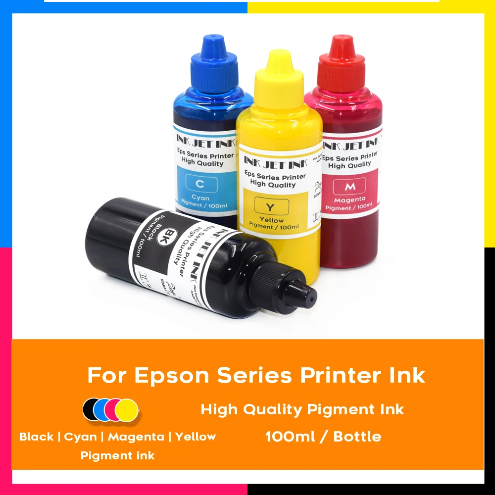 4 Pieces/Set Pigment ink For EPSON T7551 - T7554 Ink Cartridge For Epson WF-8010DW WF8010 WF8090 WF8510 WF8590 Printer