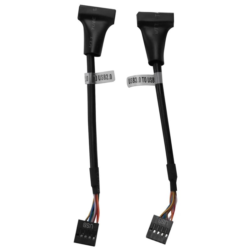 2 Stück USB 3,0 Header zu USB 2.0,USB 3,0 zu USB 2,0 Motherboard Adapter kabel, 19 Pin USB 3,0 Stecker zu 9 Pin USB 2,0 Buchse