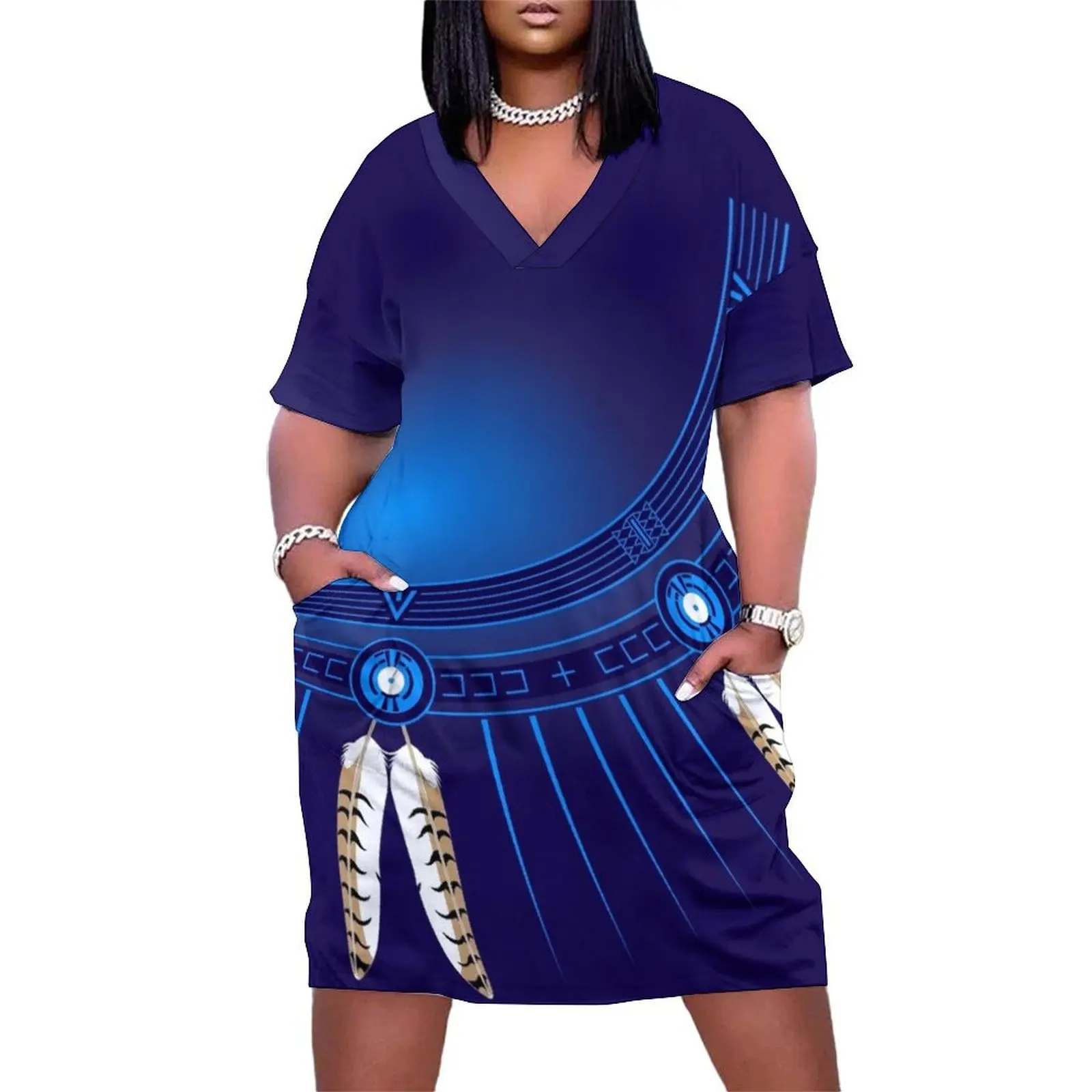 

Crazy Horse Circle Loose Pocket Dress dress women summer Women's skirt