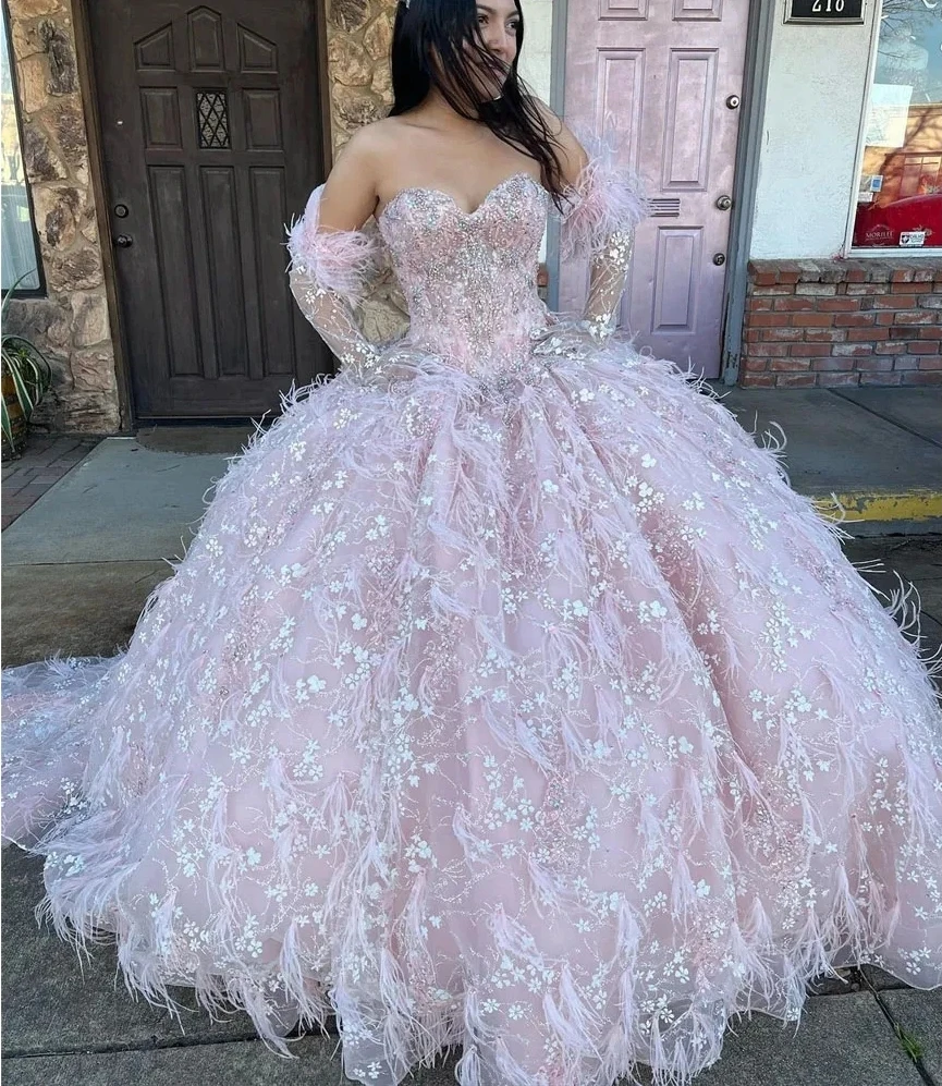 Розовые платья принцессы Quinceanera, бальное платье, женские платья 16, 15 лет, мексиканские