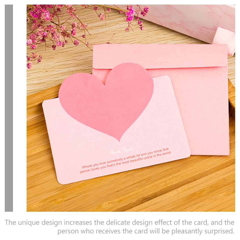 

100pcs Heart Shaped Greeting Blank Message Cards For Birthday Gift Blessing Card Decorative Paper Cards Printing Products