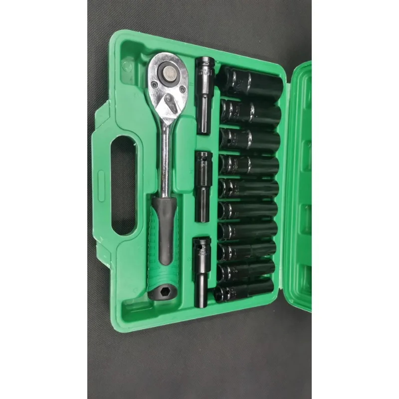 ชุดประแจไฟฟ้าแขน 8-24 ชิ้น ชุด 14 ชิ้น Dafei ชั้นวางของเจาะรู 8 ซม. ปลอกสีดํา