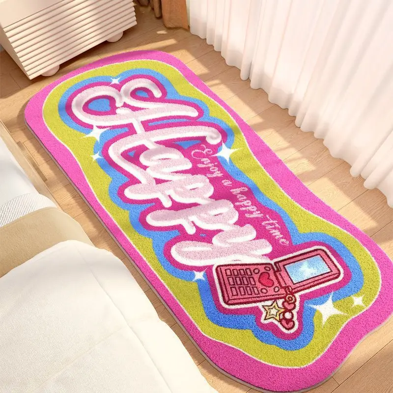 

Disney Barbie Printed Plush Home Decoration Rug Living Room Kitchen Decoration Floor Mat Girl Bedroom Pink Creative Carpet