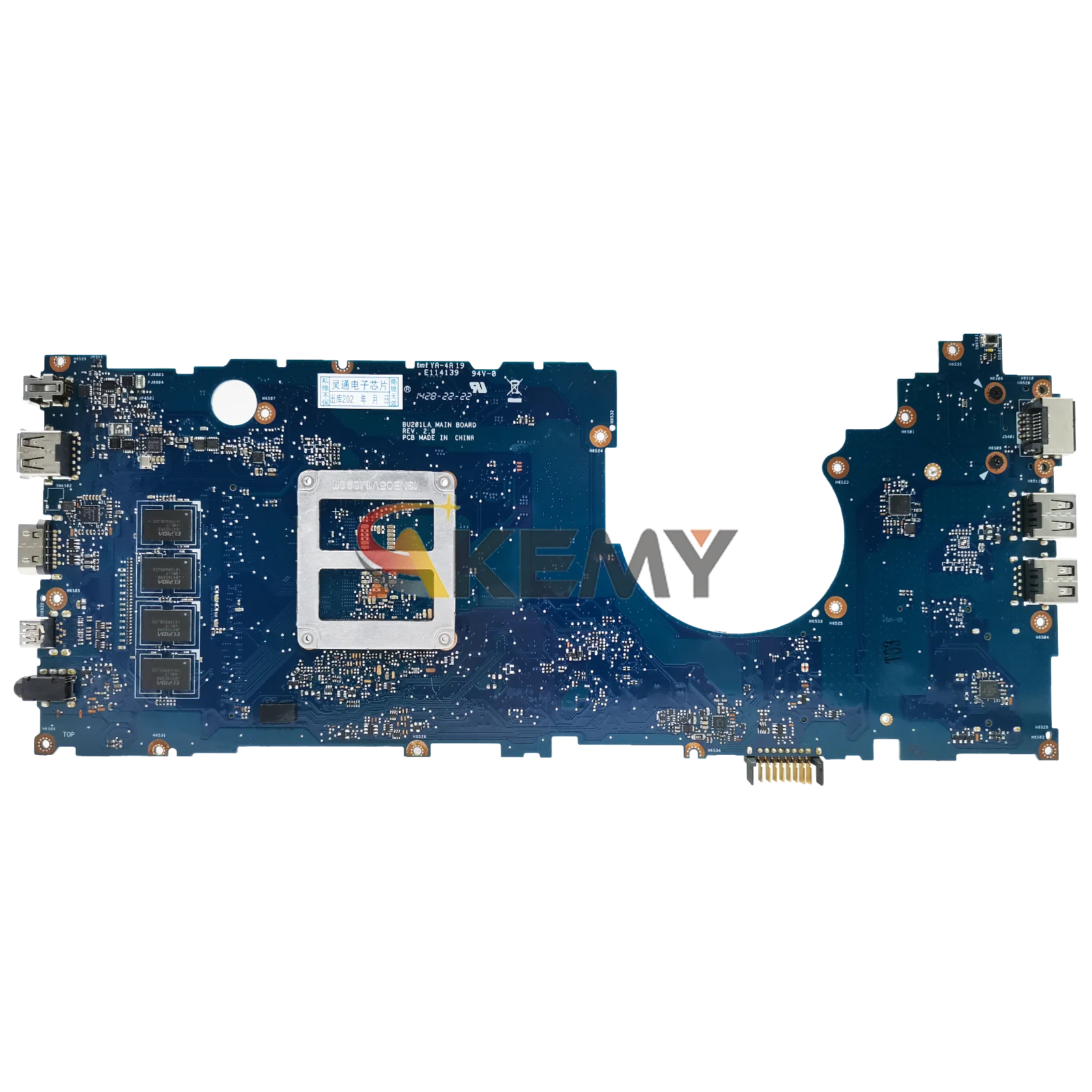 BU201LA Motherboard Laptop untuk ASUS ExpertBook BU201L BU201LA Mainboard Notebook dengan I3 I5 I7 CPU 100% Tes OK Pengiriman Cepat