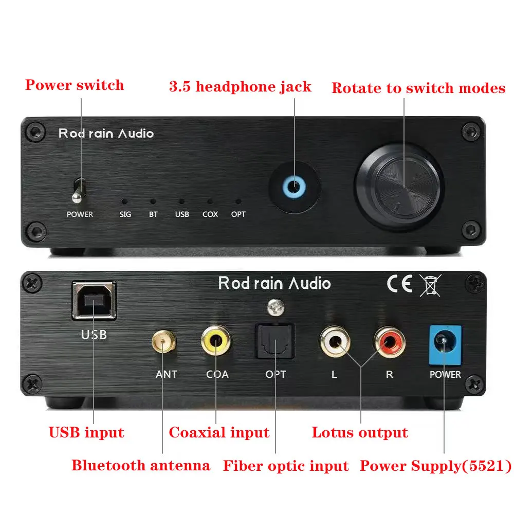 Dual parallel PCM1794 decoder QCC5125 Bluetooth 5.1 USB sound card headphone amplifier super CSR8675 5.0