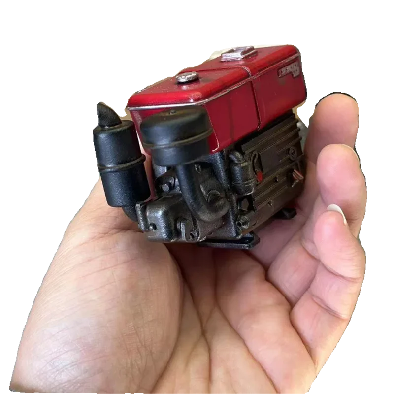 Simulation Single Cylinder Diesel Engine Red Moodware for 1/10 RC Crawler Car Traxxas TRX4 Defender AXIAL SCX10 RC4WD RTG KM