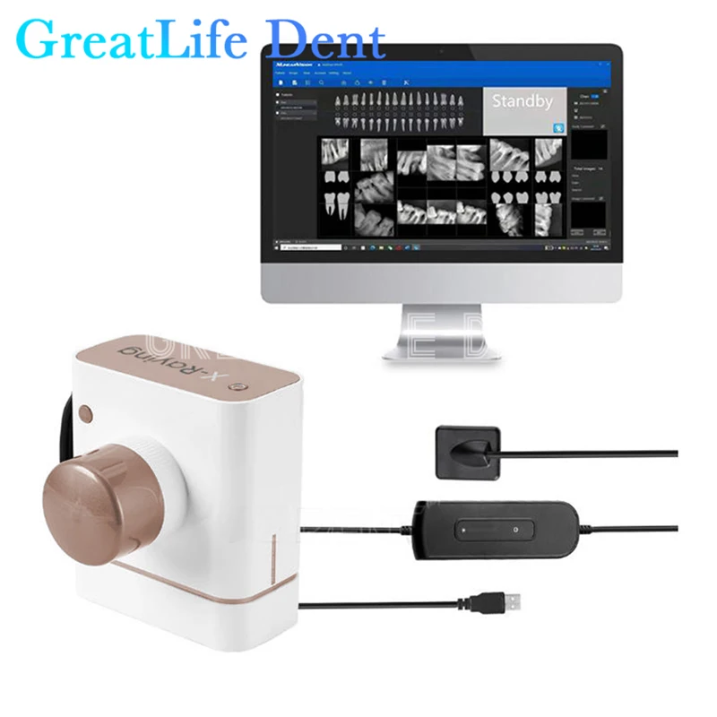 GCC EU DE IT RU AU Mexico in Stock GreatLife Dental Hyperlight X-Ray Digital Portable X Ray Rvg Sensor Machine System Rx Camera