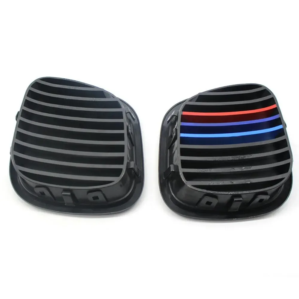 2Pcs Front Bumper Kidney Grill Gloss Black M Color 51138412949 51138412950 For BMW Z3 96-02 Single Line 1 Slat Vehicle Grille