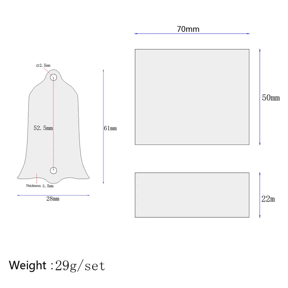 1.5mm Natural Abalone Shell Guitar Truss Rod Cover for Electric Acoustic Bass 2 Hole Design Easy Install