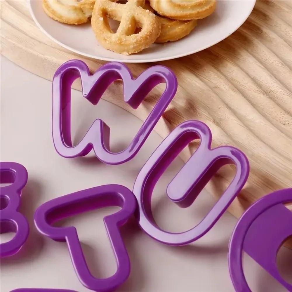 26 Letters Set Plastic Cookie Cutters 16 Numbers Set Plastic Material Alphabet Biscuit Cutters Durable Mold Easy Release Shape