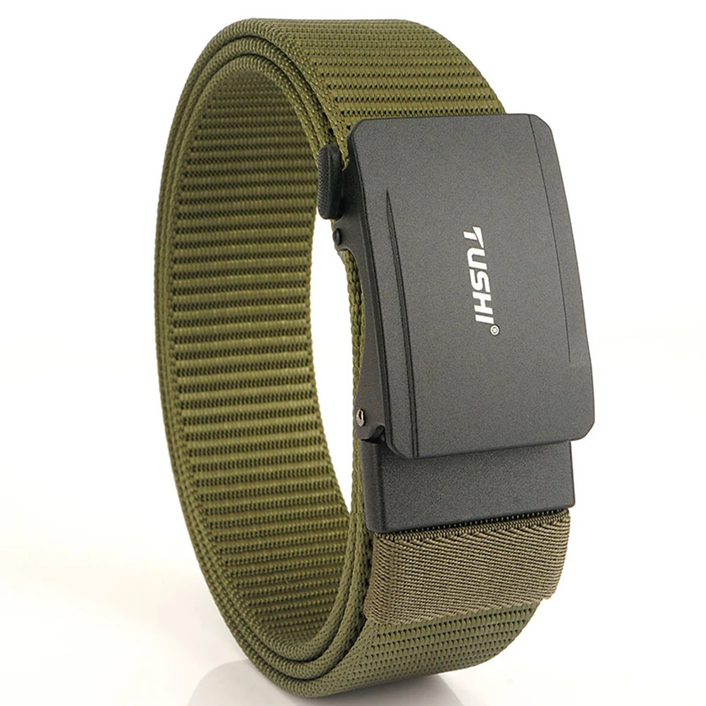 TUSHI Neuer Automatischer Schnallengürtel Leichter Komfortabler Nylon-Militärgürtel Outdoor-Jagd Multifunktionaler Taktischer Gürtel Canvas Herrengürtel – Detail 15