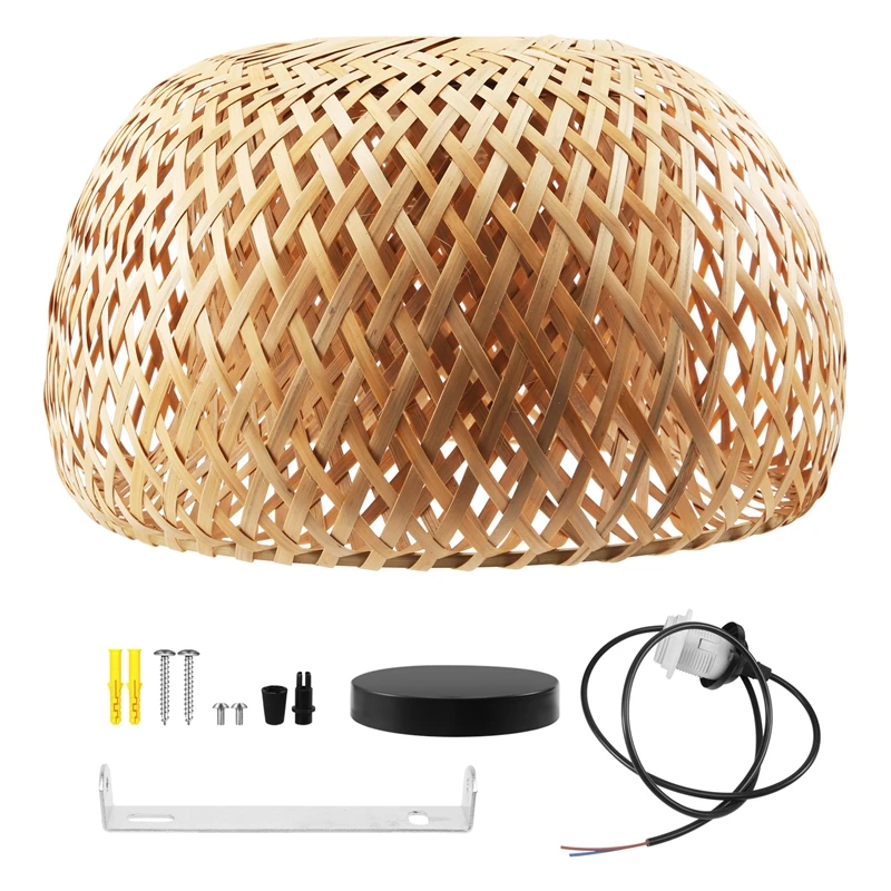 

Lighting Rattan Lamp Handmade Bamboo Chandelier Retro Cafe Bar Lounge For Garden Restaurant Bedroom With Light Source