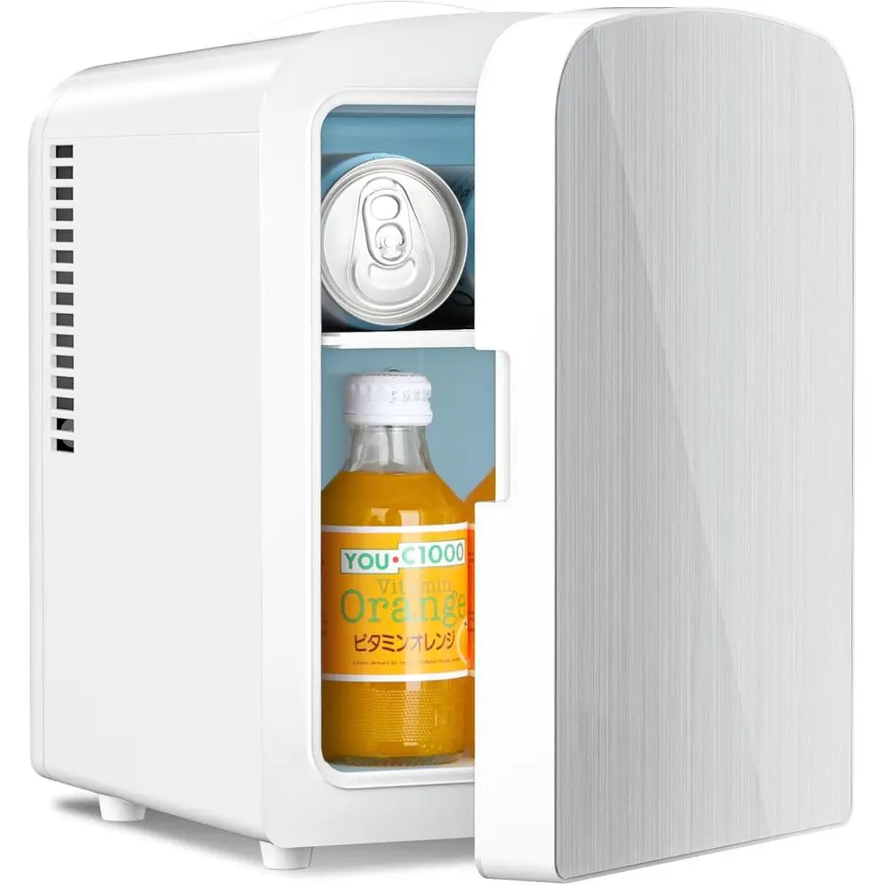 

Portable 4L Mini Fridge for Skincare, Beverages, and Snacks - Ideal for Home, Car, Office, and Dorms, White
