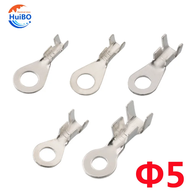 100 pieces of DJ431-5mm automotive connectors with automatic splicing circular terminal plugs and copper open nose ends