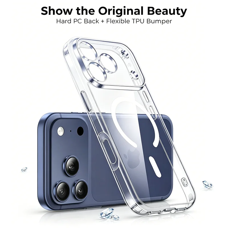 Magnetic For Magsafe Shockproof Case For iPhone 18 Pro Max 17 17E Air 16 16E 15 14 Plus 13 Pro Max Hybrid Hard Clear Soft Cover