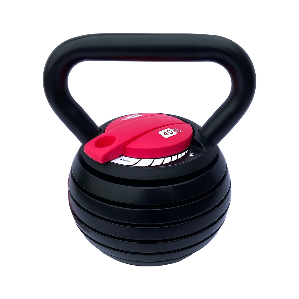 

Home gym cast iron kettle bell set competition strength training 40LB adjustable.