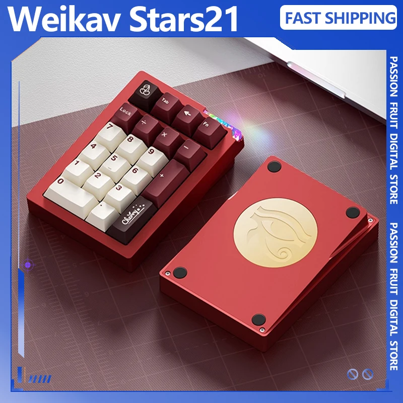 

Weikav Stars21 Mini Mechanical keyboard Wireless 3Mode Aluminum Alloy Digital Pad Keypad Hot Plug Customized PC Gaming keyboard