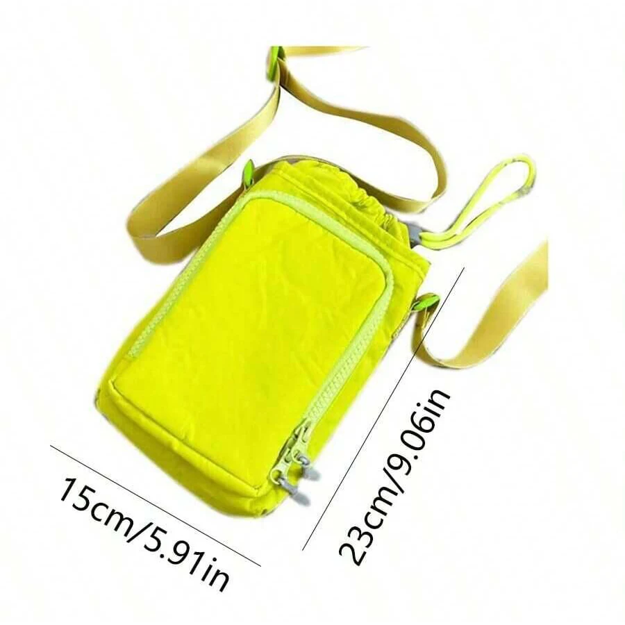 Tas Ponsel Lucu Modis Tas Bahu Nilon Tas Selempang Minimalis untuk Wanita Tas Tangan Ritsleting Tali Serut Bolsas Mujer