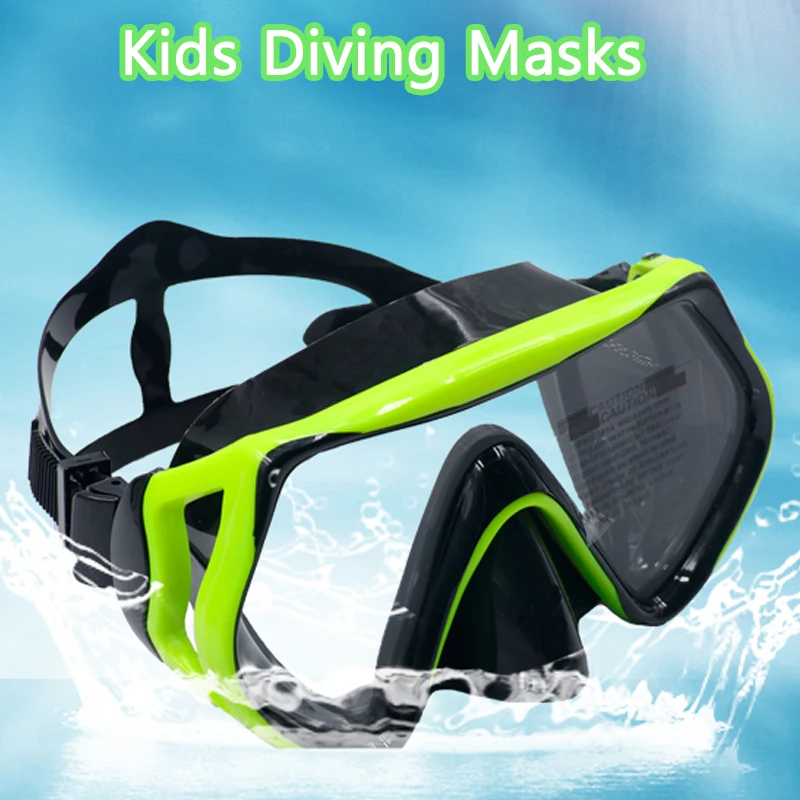 Diving Mask Professional Free-diving Snorkel Mask Swimming Goggles For Youth Anti-Fog Dive Glass with Nose Cover