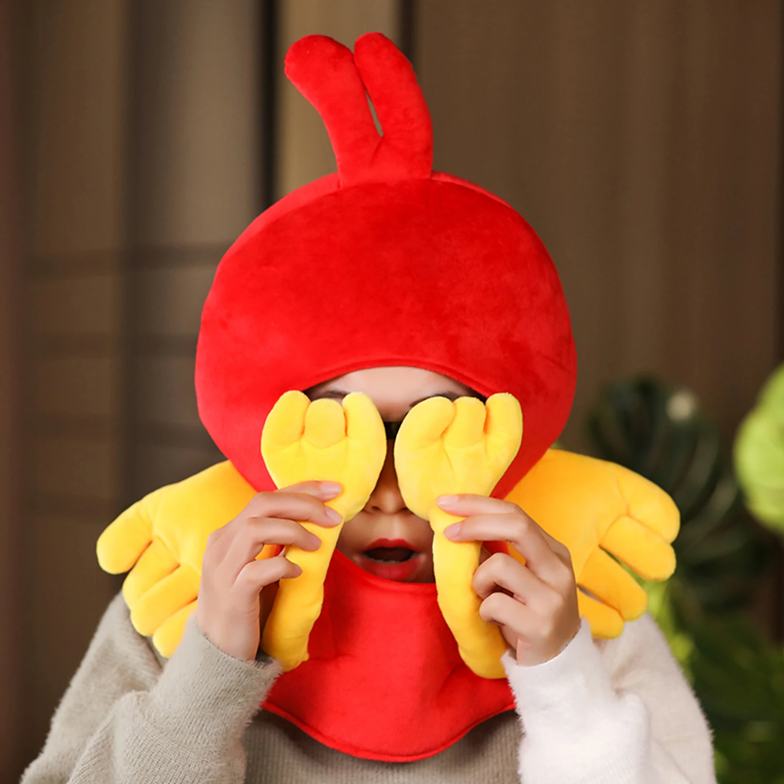 

1pc Chicken Hat Funny Costume Accessory Adorable Selfie Prop Party Photo Decoration Gift For Christmas Birthday Stage