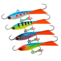 Goture 4pcs/lot 40mm 15g Ice Fishing Jigs Set Balanced Jig Winter Ice Banlancer Arfiticial Ice Fishing Lure Swimbait Wobbler Set