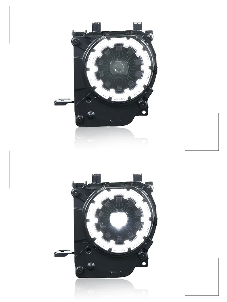 for Toyota Land Cruiser LC76 Headlamp Assembly 24 Models LC79 Modified plum Blossom Daytime Running Light Lens